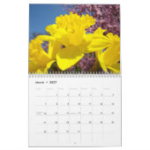 Farbenfrohe hellgelbe affodische Blume Kalender (Mär 2027)