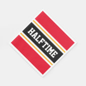 Farbenfrohe, hellrote, gelbe schwarze HALFTIME Str Serviette (Ecke)