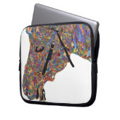 Farbenfrohe Hera the Horse Laptopschutzhülle (Vorderseite Links)