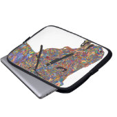 Farbenfrohe Hera the Horse Laptopschutzhülle (Vorne Knopf)