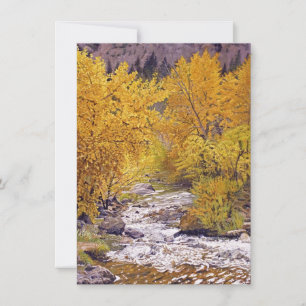 Farbenfrohe Herbst-Aspen-Bäume im Morrison Colorad Dankeskarte