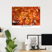 Farbenfrohe Herbst-Blätter Kunstdrucke Orange Fall Poster (Heimbüro)