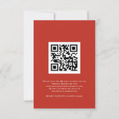 Farbenfrohe Herbst-Florals QR-Code Hochzeit RSVP Karte (Rückseite)