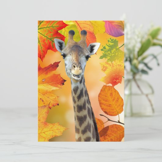 Farbenfrohe Herbst/Herbst-Giraffe (Stehend Vorderseite)