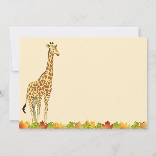 Farbenfrohe Herbst/Herbst-Giraffe (Rückseite)