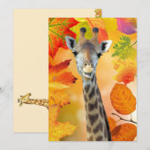 Farbenfrohe Herbst/Herbst-Giraffe (Vorne/Hinten)