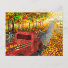 Farbenfrohe Herbst/Herbst-Landschaft Postkarte