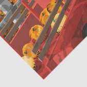 Farbenfrohe Herbst/Herbst-Landschaft  Seidenpapier (Detail)