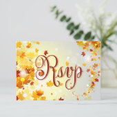 Farbenfrohe Herbst-RSVP-Karten für die Herbstblätt RSVP Karte (Stehend Vorderseite)