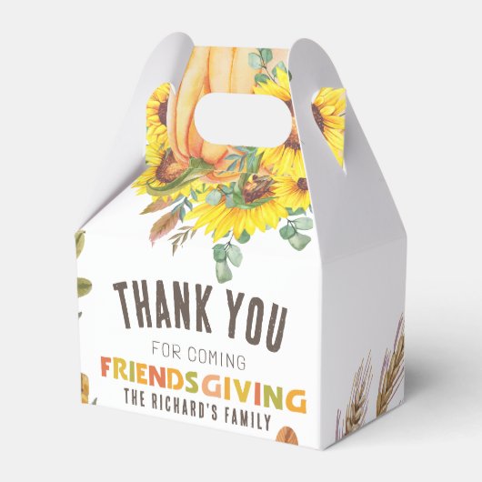 Farbenfrohe Herbstaufführung Erntedank Dinner Part Geschenkschachtel (Rückseite)