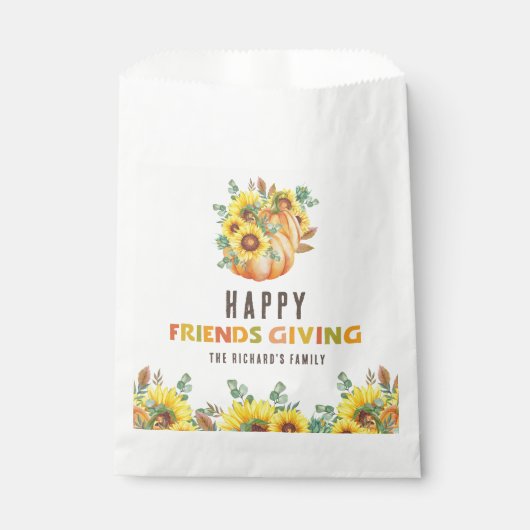 Farbenfrohe Herbstaufführung Erntedank Dinner Part Geschenktütchen (Vorderseite)