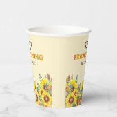 Farbenfrohe Herbstaufführung Erntedank Dinner Part Pappbecher (Rechts)