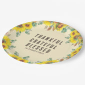 Farbenfrohe Herbstaufführung Erntedank Dinner Part Pappteller (Schrägansicht)