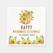 Farbenfrohe Herbstaufführung Erntedank Dinner Part Serviette (Vorderseite)