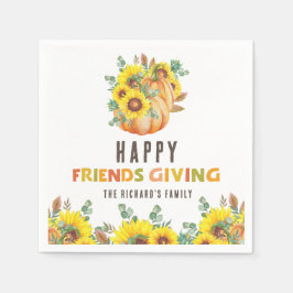 Farbenfrohe Herbstaufführung Erntedank Dinner Part Serviette