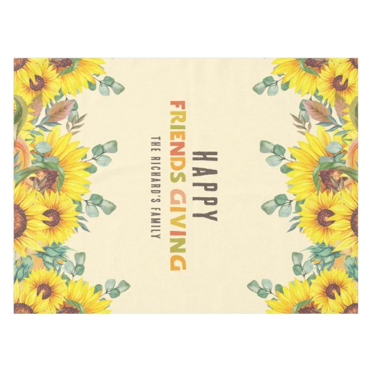 Farbenfrohe Herbstaufführung Erntedank Dinner Part Tischdecke (Vorderseite (Horizontal))