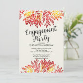 Farbenfrohe Herbstauflage lässt Engagement Partei  Einladung (Stehend Vorderseite)