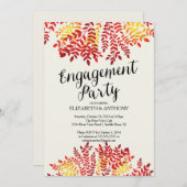 Farbenfrohe Herbstauflage lässt Engagement Partei  Einladung (Vorne/Hinten)