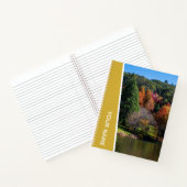 Farbenfrohe Herbstbäume, botanischer Garten Gold Notizblock (Innenseite)