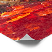 Farbenfrohe Herbstbäume, impressionistische Ölmale Poster (Ecke)