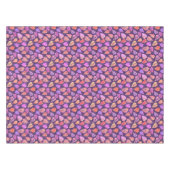 Farbenfrohe Herbstblätter auf violettem Muster Tischdecke (Vorderseite (Horizontal))