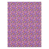 Farbenfrohe Herbstblätter auf violettem Muster Tischdecke (Vorderseite)