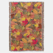 Farbenfrohe Herbstblätter Decke (Vorderseite Vertikal)