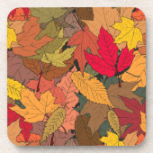Farbenfrohe Herbstblätter Getränkeuntersetzer (Vorderseite)