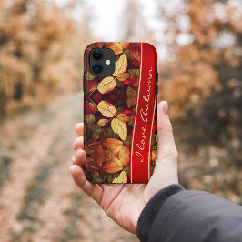 Farbenfrohe Herbstblätter iPhone Case
