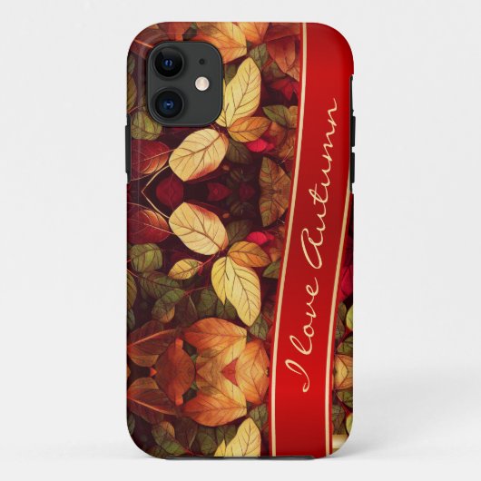 Farbenfrohe Herbstblätter iPhone Case (Rückseite)