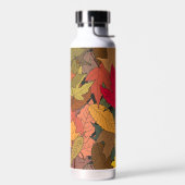 Farbenfrohe Herbstblätter Trinkflasche (Links)
