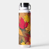 Farbenfrohe Herbstblätter Trinkflasche (Rückseite)