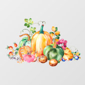 Farbenfrohe Herbsternte Display-Darstellung Fensteraufkleber (Blatt)