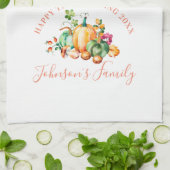 Farbenfrohe Herbsternte Geschirrtuch (Gefaltet)