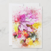 Farbenfrohe Herbstessen Erntedank Einladung (Rückseite)