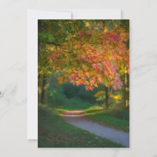 Farbenfrohe Herbstfeier Einladung (Rückseite)