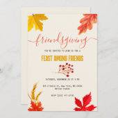 Farbenfrohe Herbstfest Erntedank Einladung (Vorne/Hinten)