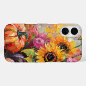 Farbenfrohe Herbstflorale und Pumpkins Case-Mate iPhone Hülle (Rückseite (Horizontal))