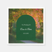 farbenfrohe Herbsthochzeit Serviette (Vorderseite)