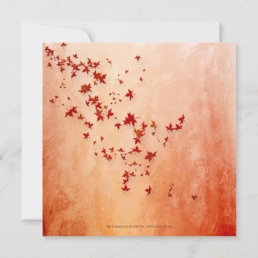 Farbenfrohe Herbstklassik Brautparty Einladung (Rückseite)