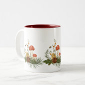 Farbenfrohe Herbstkleidung Zweifarbige Tasse (Vorderseite Links)