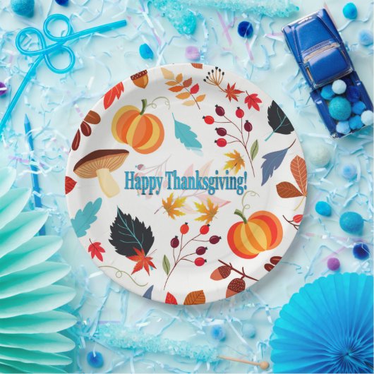 Farbenfrohe Herbstkonzeption Pappteller (Party)