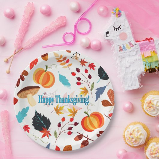 Farbenfrohe Herbstkonzeption Pappteller (Party)