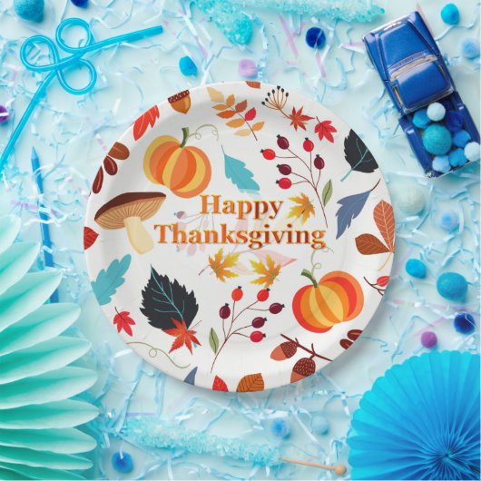 Farbenfrohe Herbstkonzeption Pappteller (Party)