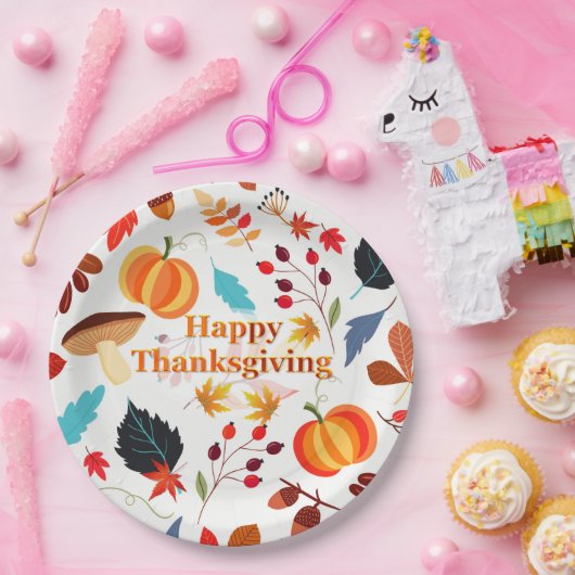 Farbenfrohe Herbstkonzeption Pappteller (Party)