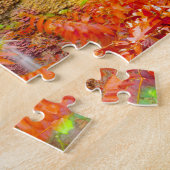 Farbenfrohe Herbstkulisse Seepromenade Puzzle (Seite)