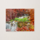 Farbenfrohe Herbstkulisse Seepromenade Puzzle (Horizontal)