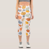 Farbenfrohe Herbstkuppeln Muster Capri Leggings (Vorderseite)