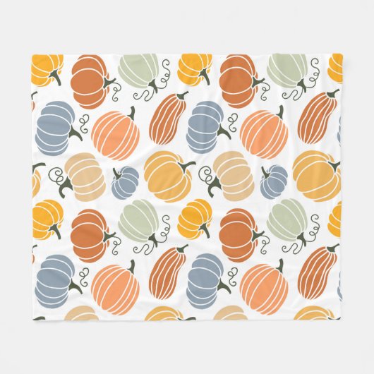 Farbenfrohe Herbstkuppeln Muster Fleecedecke (Vorderseite (Horizontal))