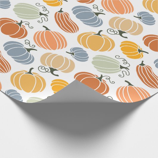 Farbenfrohe Herbstkuppeln Muster Geschenkpapier (Ecke)